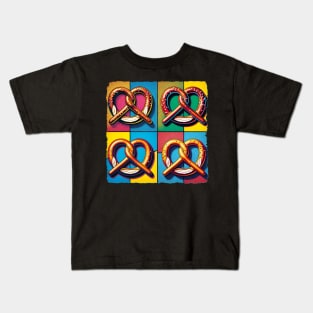 Pretzel Pop: A Twist of Artistic Flavor Kids T-Shirt